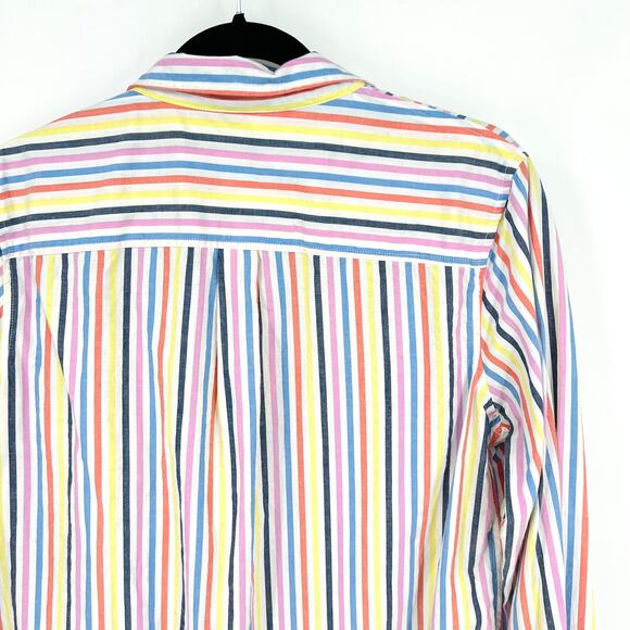 GAP Multicolor Big Stripes Button Up Shirt Women’s Size Large - Picture 3 of 5